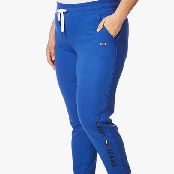 Tommy Hilfiger Pants - TOMMY Jeans Linear Logo Blue Jogger Sweatpants NWT Sz XL